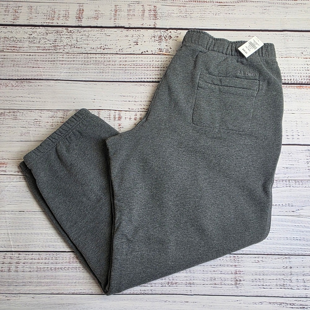 LL‎ Bean Mens Athletic Sweatpants Charcoal Heather Gray XXL 512250 NWT